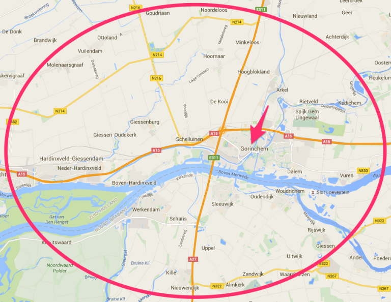 Werkgebied rijschool-Esar rijlessen Gorinchem